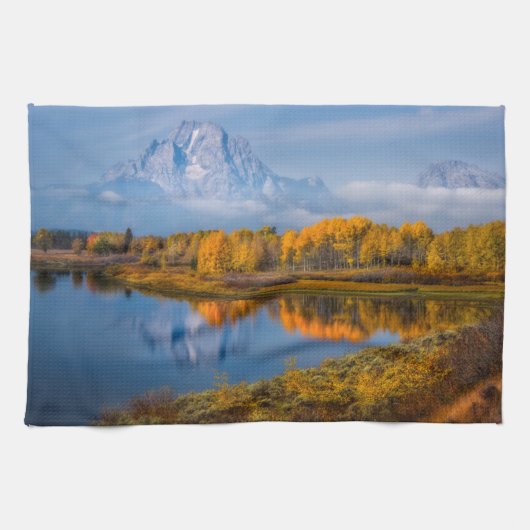 Linge De Cuisine Eau | Oxbow Bend Jackson Wyoming (Horizontal)