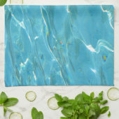 Linge De Cuisine Eau turquoise (Plié)