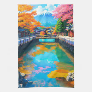 Linge De Cuisine Eaux Tranquilles : Le reflet du Mt. Fuji