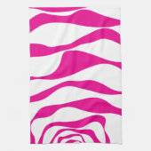 Linge De Cuisine Ebb et flux 4 en Magenta et Blanc (Vertical)