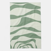 Linge De Cuisine Ebb et flux 4 en vert (Vertical)