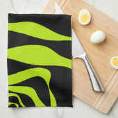 Linge De Cuisine Ebb et flux 4 - Lime vert (Quart Plié)