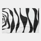 Linge De Cuisine Ebb et flux 4 - Noir et blanc (Horizontal)