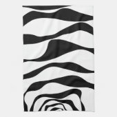 Linge De Cuisine Ebb et flux 4 - Noir et blanc (Vertical)