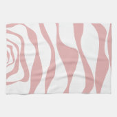 Linge De Cuisine Ebb et flux 4 - rose et blanc (Horizontal)