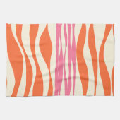 Linge De Cuisine Ebb et flux - rose, orange et crème (Horizontal)