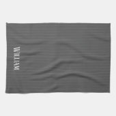 Linge De Cuisine Écarts gris personnalisés (Horizontal)