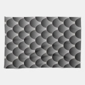 Linge De Cuisine Echelles noires et grises (Horizontal)
