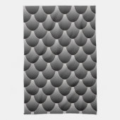 Linge De Cuisine Echelles noires et grises (Vertical)