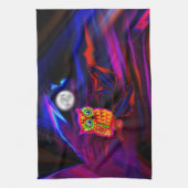 Linge De Cuisine Éclair au néon d'orage de hibou (Vertical)