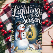 Linge De Cuisine Éclairage de la saison Snowman Noël