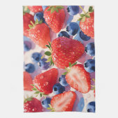 Linge De Cuisine Éclat de fraise et de myrtille frais (Vertical)