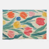 Linge De Cuisine Éclat de Printemps des Tulipes (Horizontal)