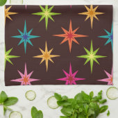 Linge De Cuisine Éclatantes Fusées Atomiques Funky de la Mi-Siècle (Plié)
