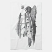 Linge De Cuisine Éclipse de dirigeable de science-fiction Steampunk (Vertical)