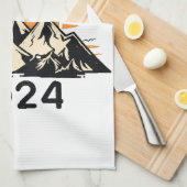 Linge De Cuisine Éclipse solaire totale 2024 (Quart Plié)