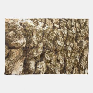 Linge De Cuisine Écorce d'arbre II motif texturé naturel