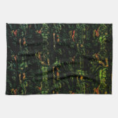 Linge De Cuisine Écorce d'arbre sous verre martelé vert (Horizontal)