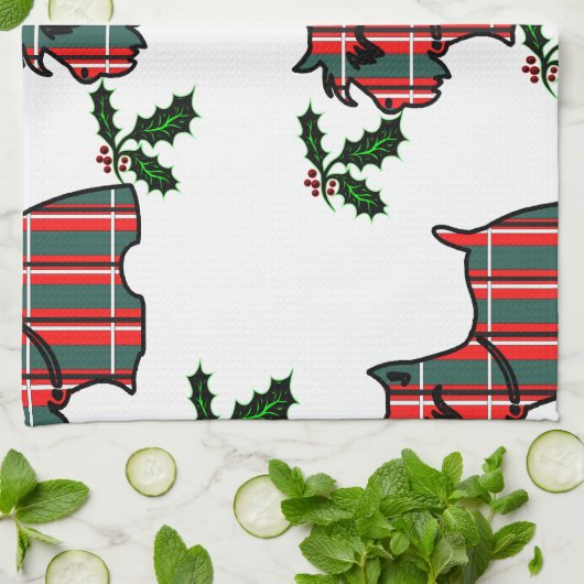 LINGE DE CUISINE ÉCOSSAIS TERRIER (Plié)