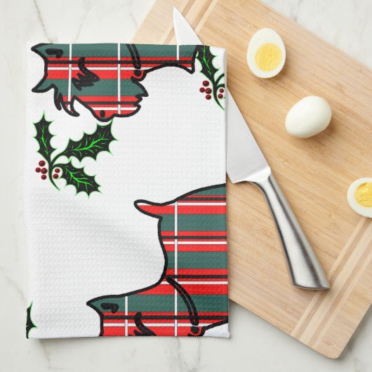 LINGE DE CUISINE ÉCOSSAIS TERRIER (Quart Plié)