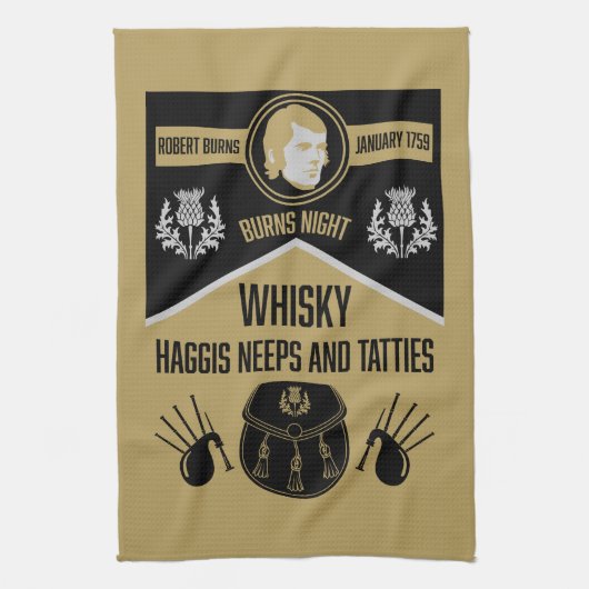 Linge De Cuisine Ecosse Burns Night (Vertical)