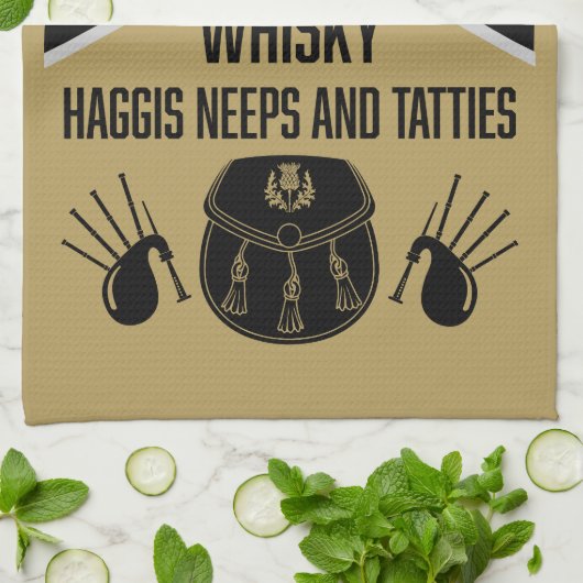 Linge De Cuisine Ecosse Burns Night (Plié)
