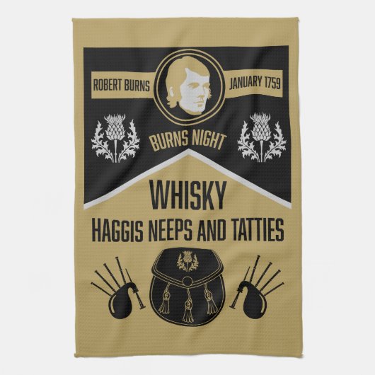 Linge De Cuisine Ecosse Burns Night (Vertical)