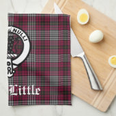 Linge De Cuisine Écosse Clan Little Crest Badge et Tartan Custom (Quart Plié)