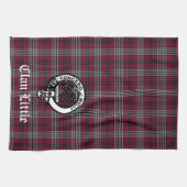 Linge De Cuisine Écosse Clan Little Crest Badge et Tartan Custom (Horizontal)