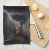 Linge De Cuisine Ecosse Terrier Citrouille Halloween effrayant (Quart Plié)