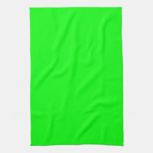 Linge De Cuisine Écran vert néon moderne brillant solide cool simpl