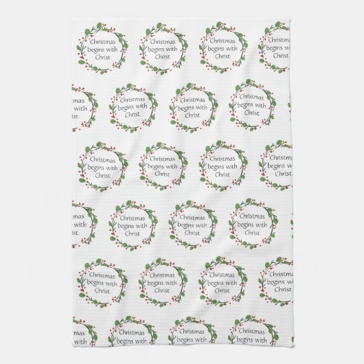 Linge De Cuisine Écriture chrétienne de Noël (Vertical)