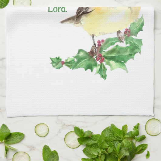 Linge De Cuisine Écriture chrétienne de Noël Sticker Écriture (Plié)