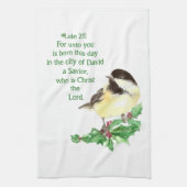 Linge De Cuisine Écriture chrétienne de Noël Sticker Écriture (Vertical)