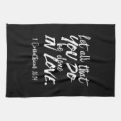 Linge De Cuisine Écriture d'Amour Inspirationnelle - 1 Corinthiens (Horizontal)