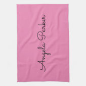 Linge De Cuisine Écriture manuscrite simple rose Professionnel mode (Vertical)