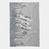 Linge De Cuisine Écriture noire monogramme blanc sur la méthode arg (Vertical)