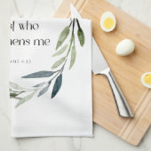 Linge De Cuisine Écriture Tea-Towne | Philippiens 4:13 (Quart Plié)