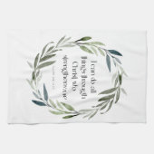 Linge De Cuisine Écriture Tea-Towne | Philippiens 4:13 (Horizontal)