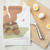 Linge De Cuisine Écrous mignons d'écureuil au sujet de vous humour (Quart Plié)