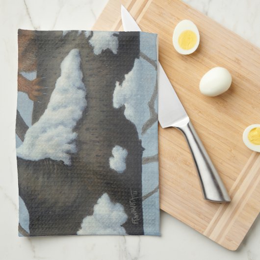 Linge De Cuisine Écureuil (Quart Plié)