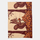🐿️ Linge de Cuisine Écureuil d'Automne – Torchon  (Vertical)
