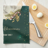 Linge De Cuisine Écureuil de Noël Vintage, Snowflakes (Quart Plié)