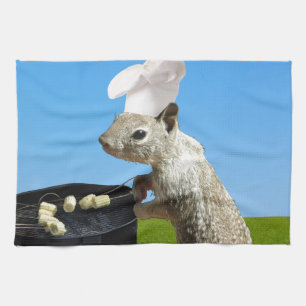 Linge De Cuisine Écureuil mignon de BBQing