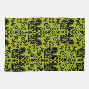 Linge De Cuisine Écureuil Nordic Scandinave Folk Art