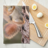 Linge De Cuisine Écureuil rouge (Quart Plié)