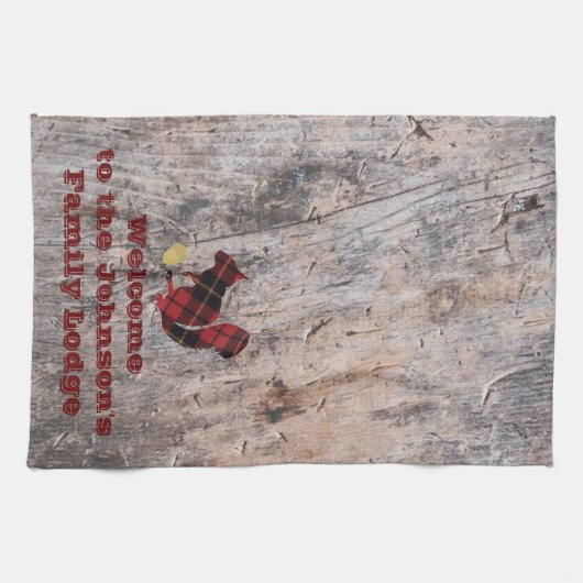 Linge De Cuisine Écureuil rustique (Horizontal)