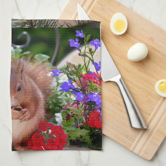 Linge De Cuisine Écureuils mignons (Quart Plié)