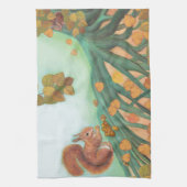 Linge De Cuisine Écureuils mignons mangeant des noisettes Illustrat (Vertical)