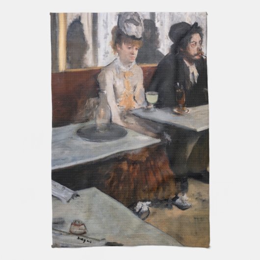 Linge De Cuisine Edgar Degas - Dans un café / L'Absinthe (Vertical)